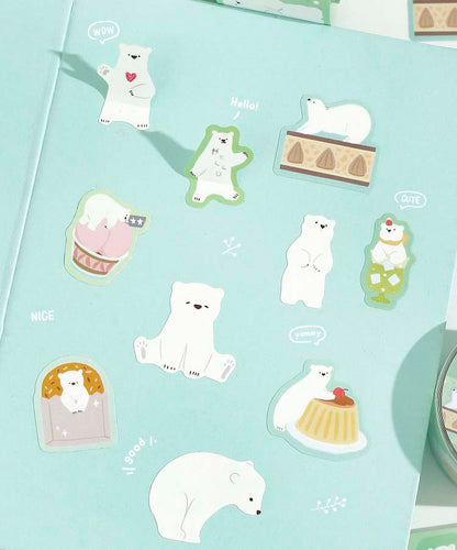 Stickers en Rollo Polar Letter Lovely Bear