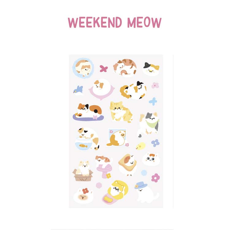 Stickers Poop Picker Weekend Meow