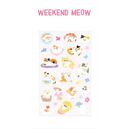 Stickers Poop Picker Weekend Meow