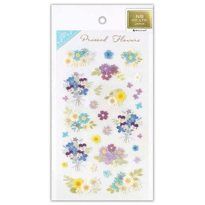 Stickers Pressed Flowers Blue