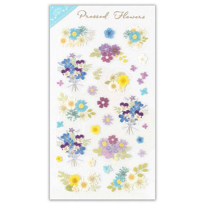 Stickers Pressed Flowers Blue