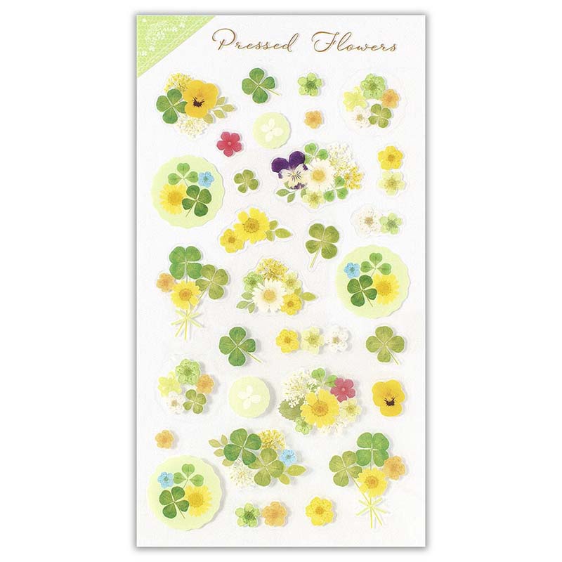 Stickers Pressed Flowers Clover