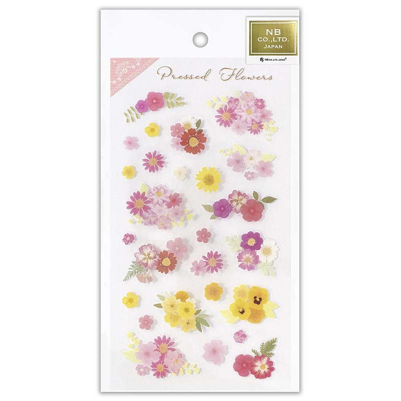 Stickers Pressed Flowers Pink