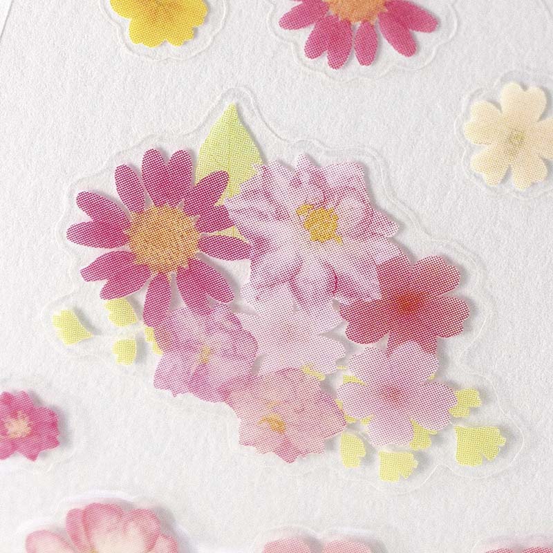 Stickers Pressed Flowers Pink