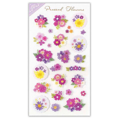 Stickers Pressed Flowers Purple