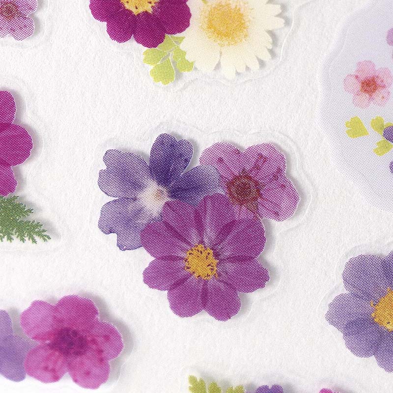 Stickers Pressed Flowers Purple