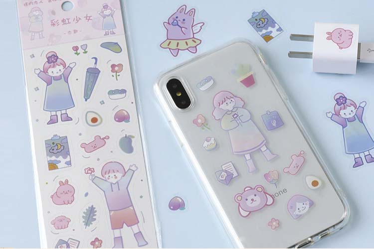 Stickers Rainbow Girls Love Song