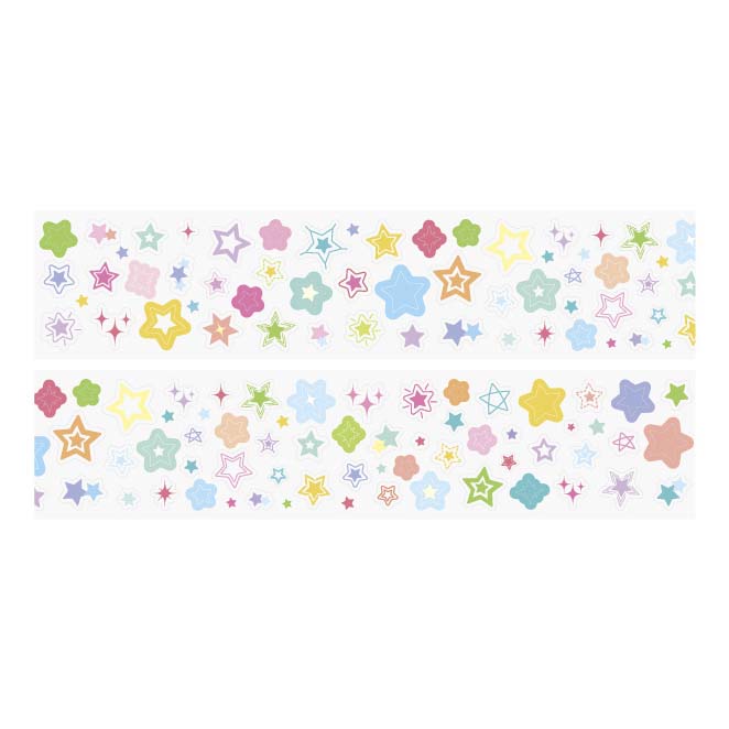 Stickers en Rollo Rainbow Graffiti Stars