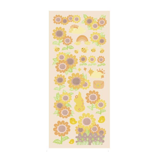 Stickers Rainy Florals Sunflower