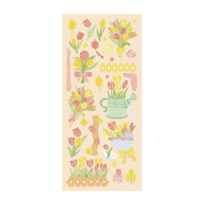 Stickers Rainy Florals Tulip Flower