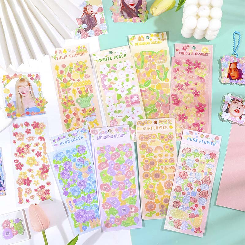Stickers Rainy Florals Morning Glory