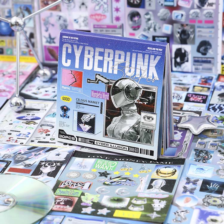 Librillo de Stickers Retro And Future Cyberpunk