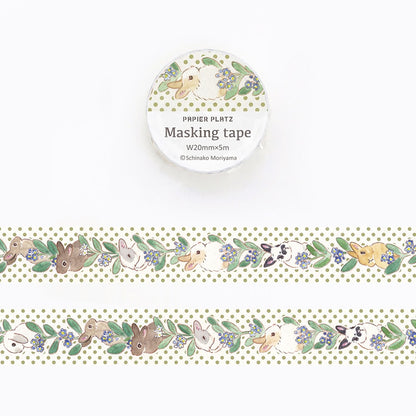 Washi Tape Moriyama Motoko Forget Me Not Bunny