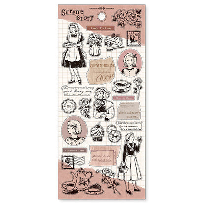 Stickers Serene Story Rose Tea Party