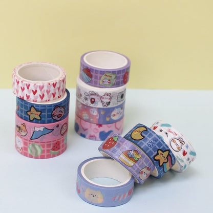 Set de 4 Washi Tapes Kawaii