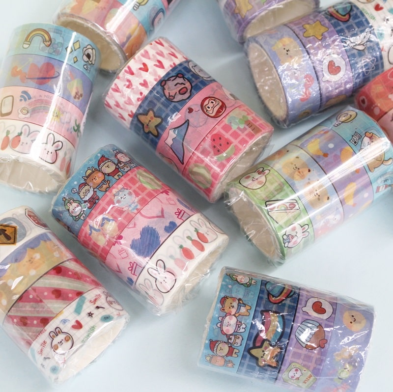 Set de 4 Washi Tapes Kawaii