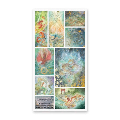 Stickers Mythical Water Dragons