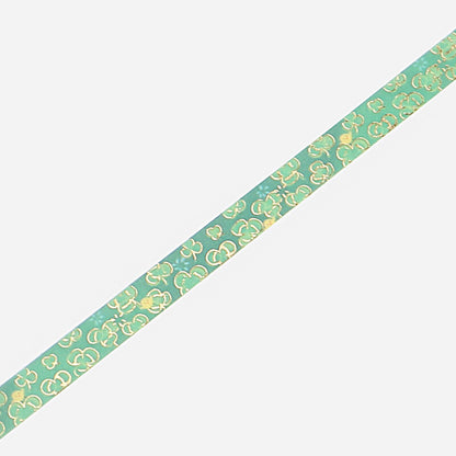 Washi Tape Slim Foil Green Clover