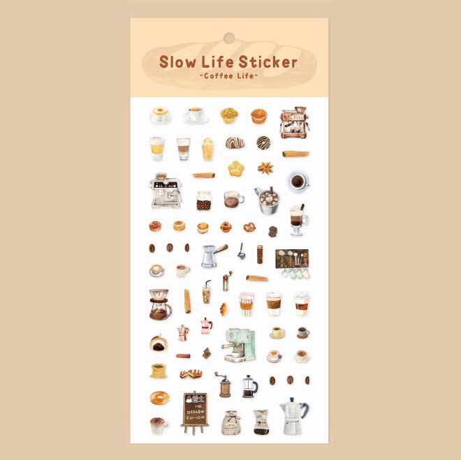 Stickers Slow Life Coffee Life