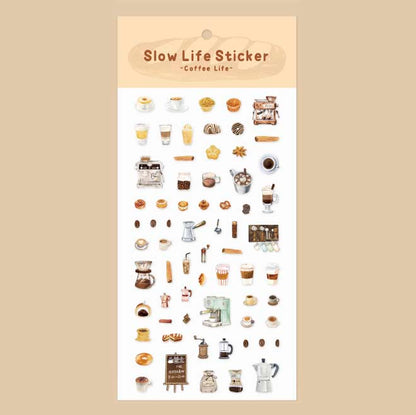 Stickers Slow Life Coffee Life