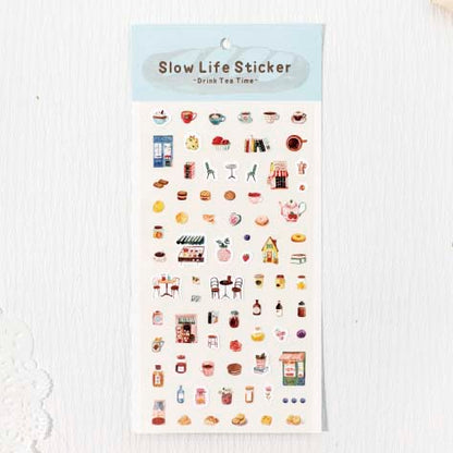 Stickers Slow Life Drink Tea Time