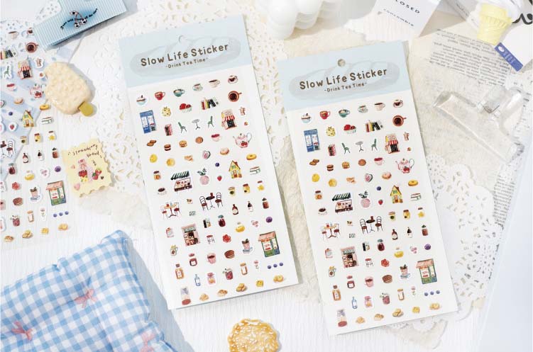 Stickers Slow Life Drink Tea Time