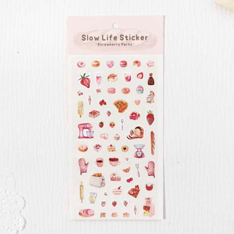 Stickers Slow Life Strawberry Party