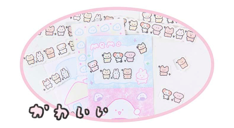 Washi Tape Small Animal Meeting Animal Queue