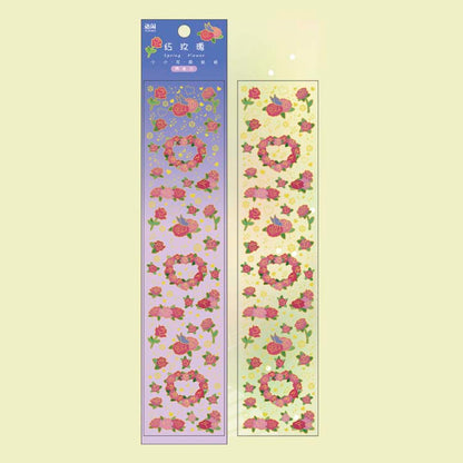 Stickers Spring Flower Red Roses