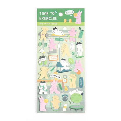 Stickers Stay With Me Time To Exercise