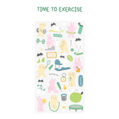 Stickers Stay With Me Time To Exercise