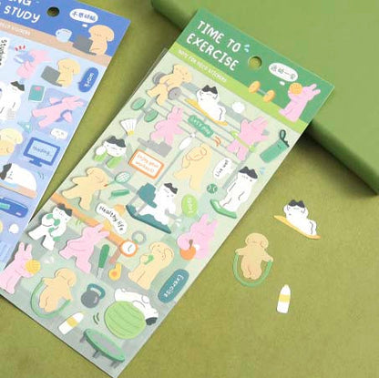 Stickers Stay With Me Time To Exercise
