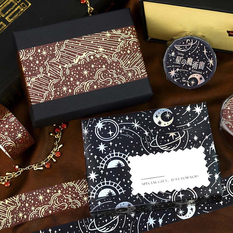 Washi Tape Foil Stellar Grimoire Darkness