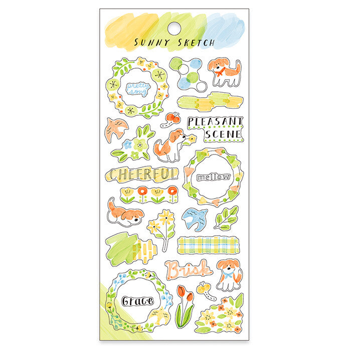 Stickers Sunny Sketch Green