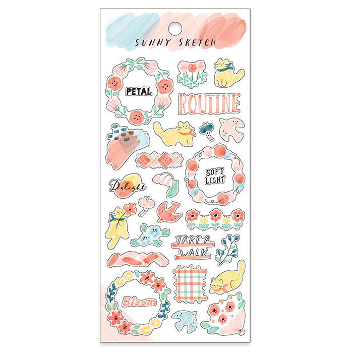 Stickers Sunny Sketch Pink