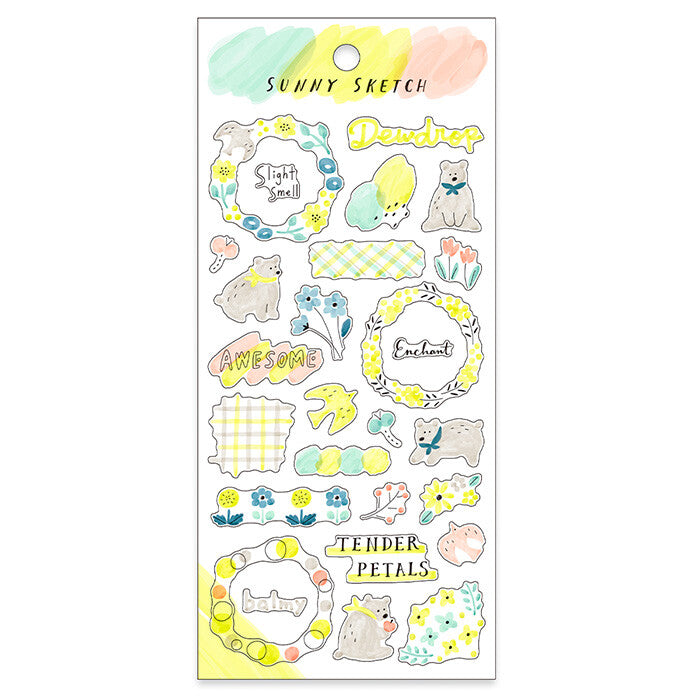 Stickers Sunny Sketch Yellow