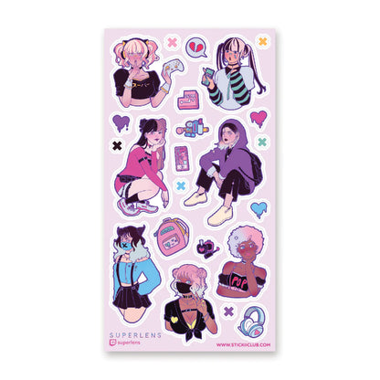 Stickers Pastel Goth Gamers