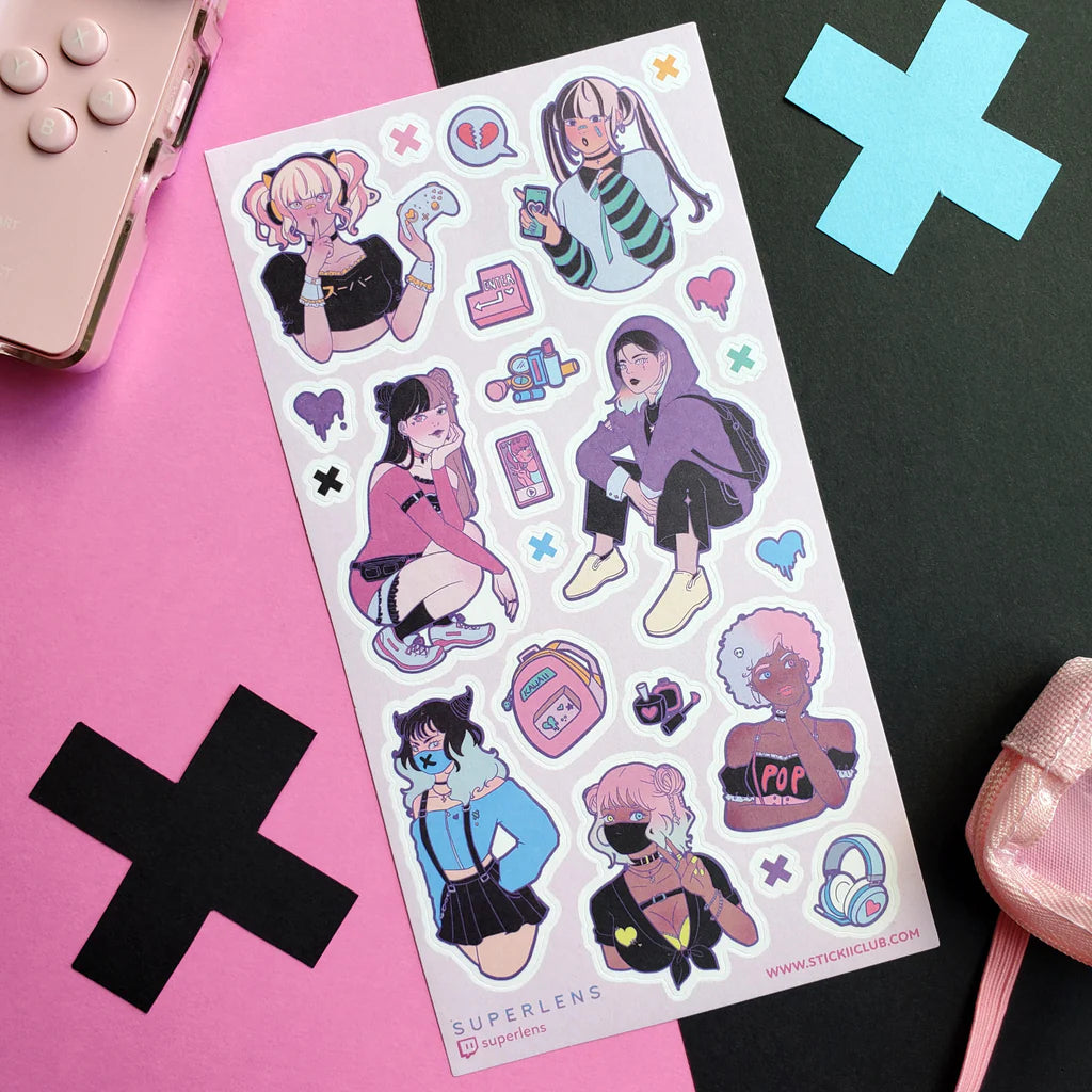 Stickers Pastel Goth Gamers