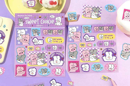 Stickers Sweet Cookie Cute Bunnies