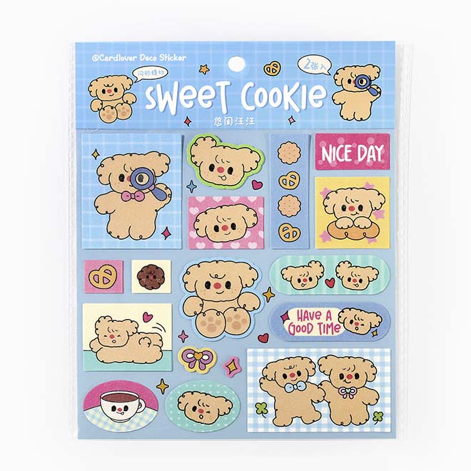 Stickers Sweet Cookie Leisure Puppy