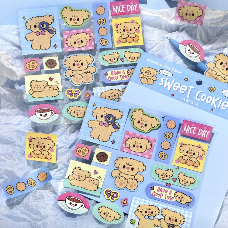 Stickers Sweet Cookie Leisure Puppy