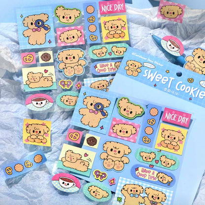 Stickers Sweet Cookie Leisure Puppy