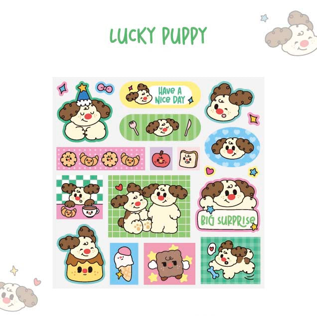 Stickers Sweet Cookie Lucky Dog