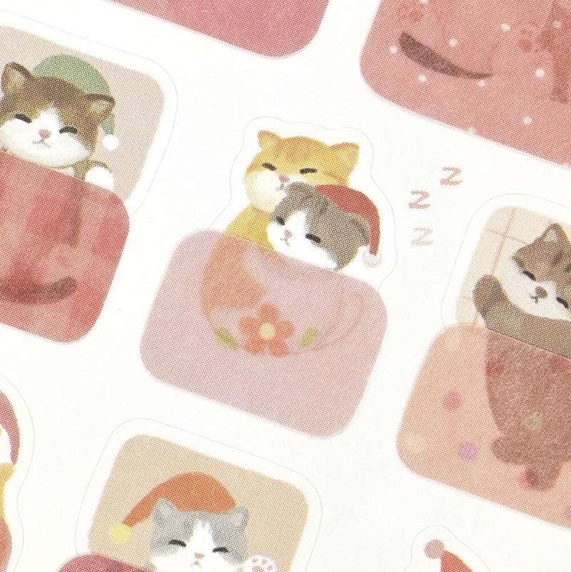 Stickers Mattari Animals Good Night Kitten (2pc)