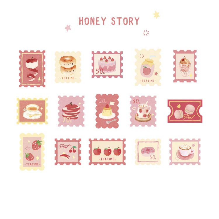 Stickers Teatime Fruit Honey Story