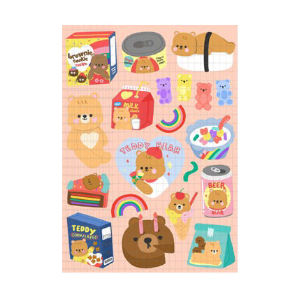 Stickers A6 Teddy Bear