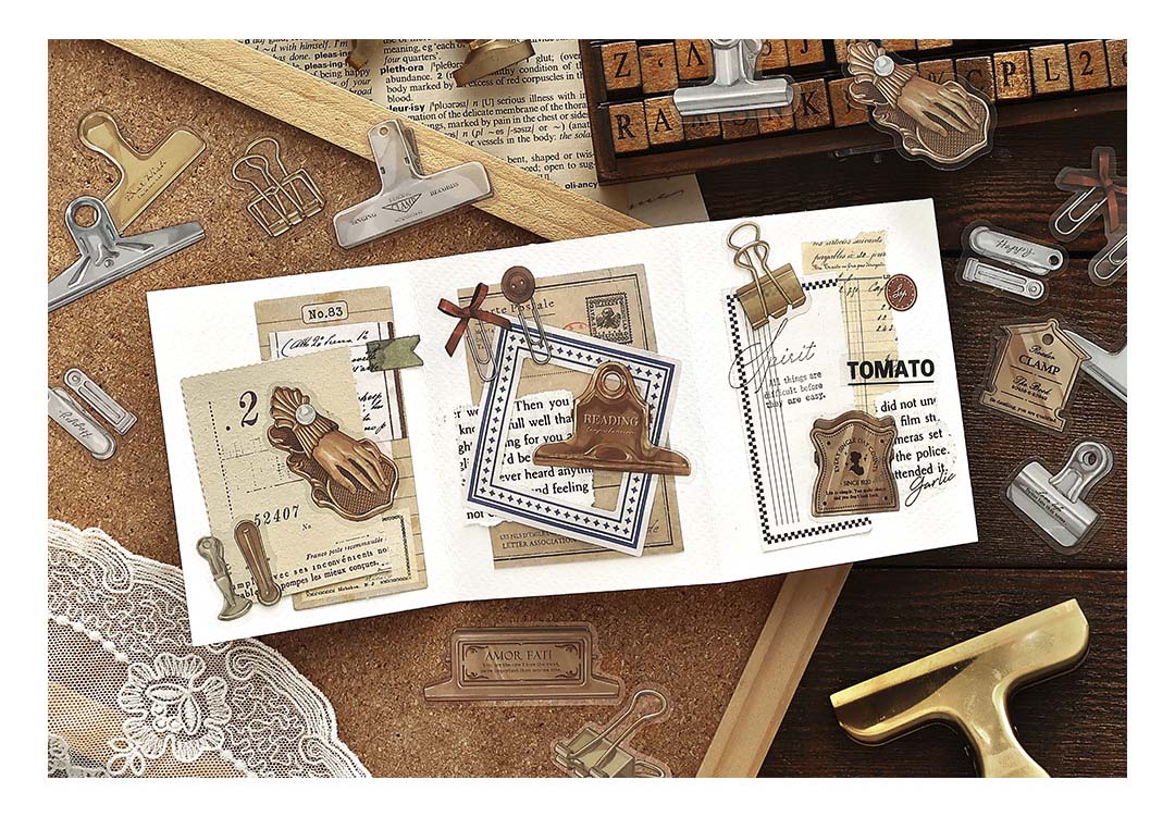 Stickers Time Answer Brass Clips