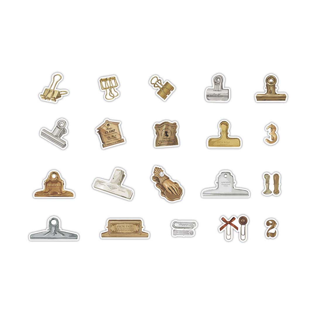 Stickers Time Answer Brass Clips