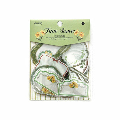 Stickers Time Answer Flower Frame