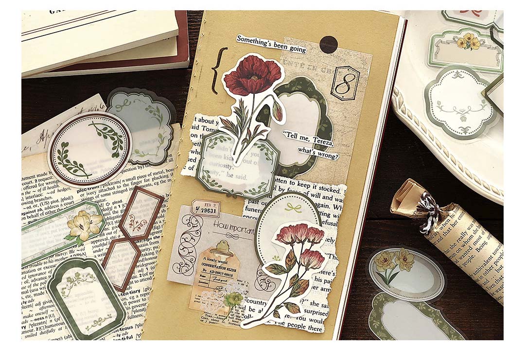 Stickers Time Answer Flower Frame
